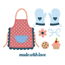Spellbinders Dies - Make it & Bake it / Made with Love (apron)